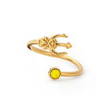 Trident Yellow Stone Wrap Ring - Aaria Tees Aaria Tees