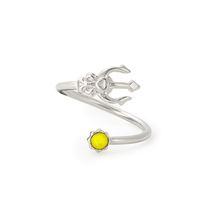Trident Yellow Stone Wrap Ring - Aaria Tees Aaria Tees