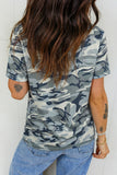 Green Camouflage KENTUCKY Crew Neck Summer Top Aaria Tees