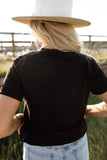 Black Western American Flag Graphic Tee - Aaria Tees Aaria Tees