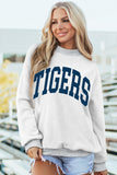 Light Grey WARDAMN/ TIGERS Double Side Printed High Neck Reversible Baggy Sweatshirt - Aaria Tees Aaria Tees