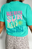 Mint Green LAKE DAYS Double Side Printed Vacation T Shirt - Aaria Tees Aaria Tees