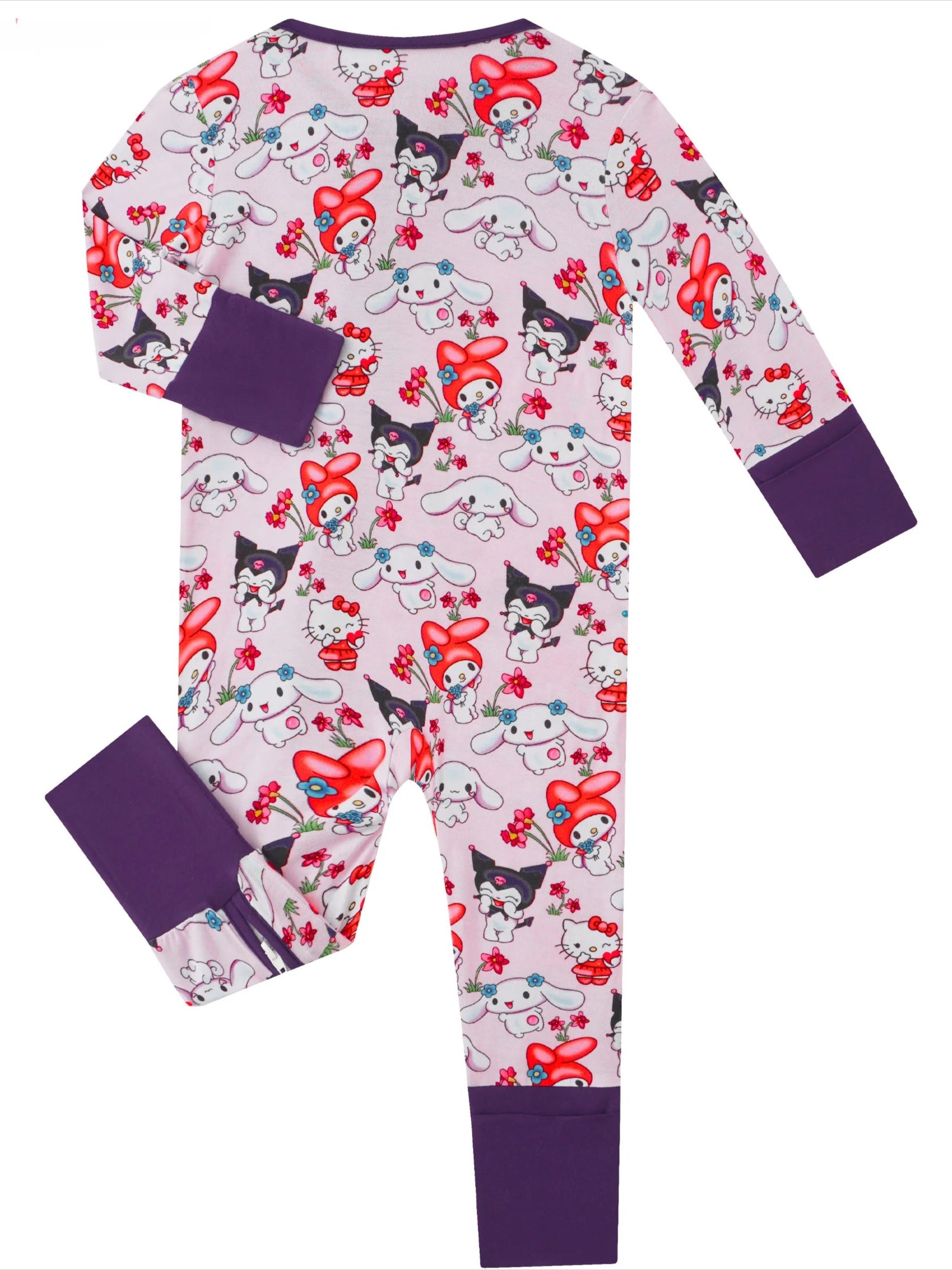 PoshTOT Sanrio My Melody Bamboo Baby Convertible Zippy Romper - Aaria Tees Aaria Tees