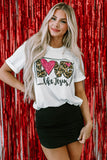 White LOVE Like Jesus Graphic Crew Neck Tee Aaria Tees