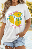 White Easy Peasy Lemon Squeezy Graphic Tee Aaria Tees