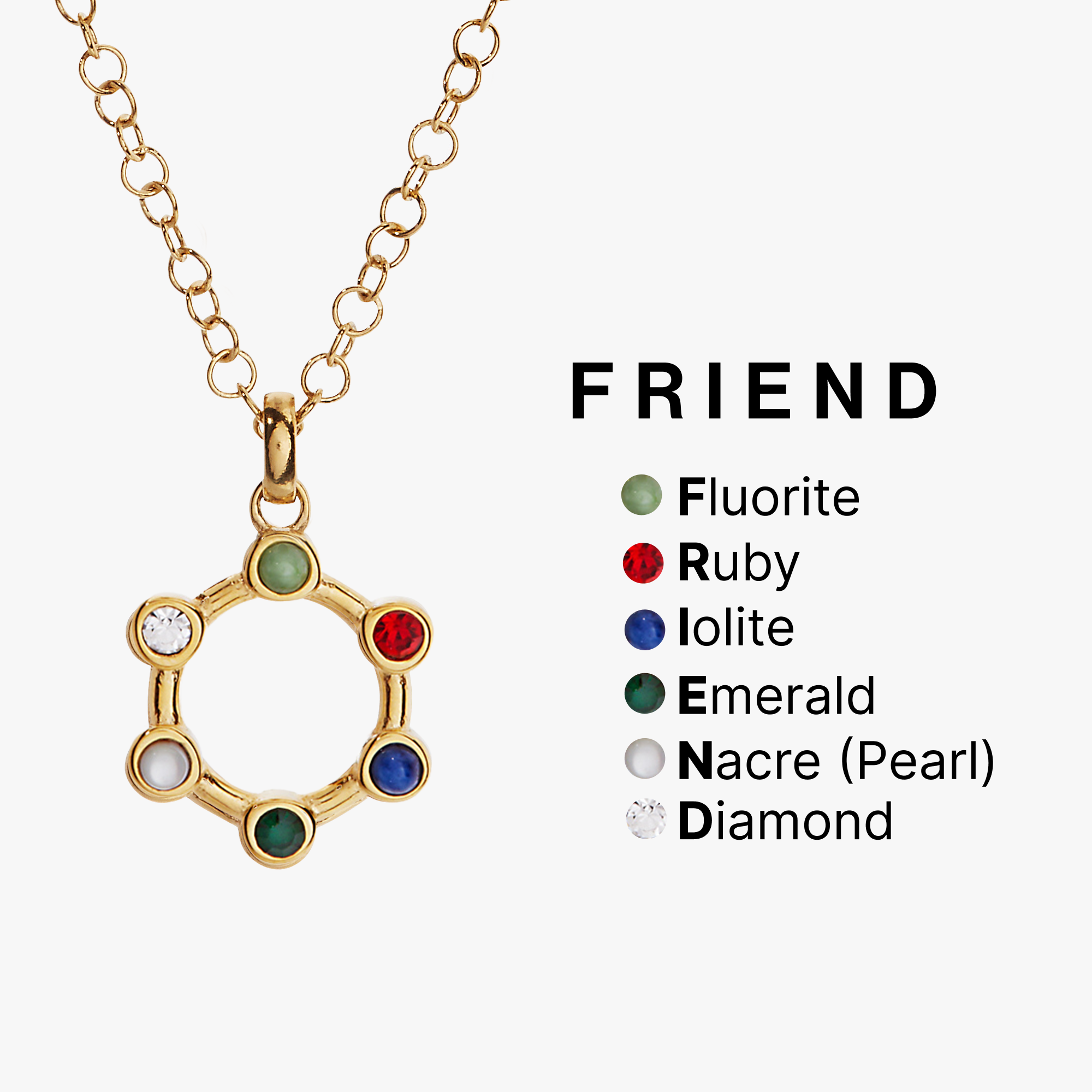 Friend Hidden Message Acrostic Necklace - Aaria Tees Aaria Tees