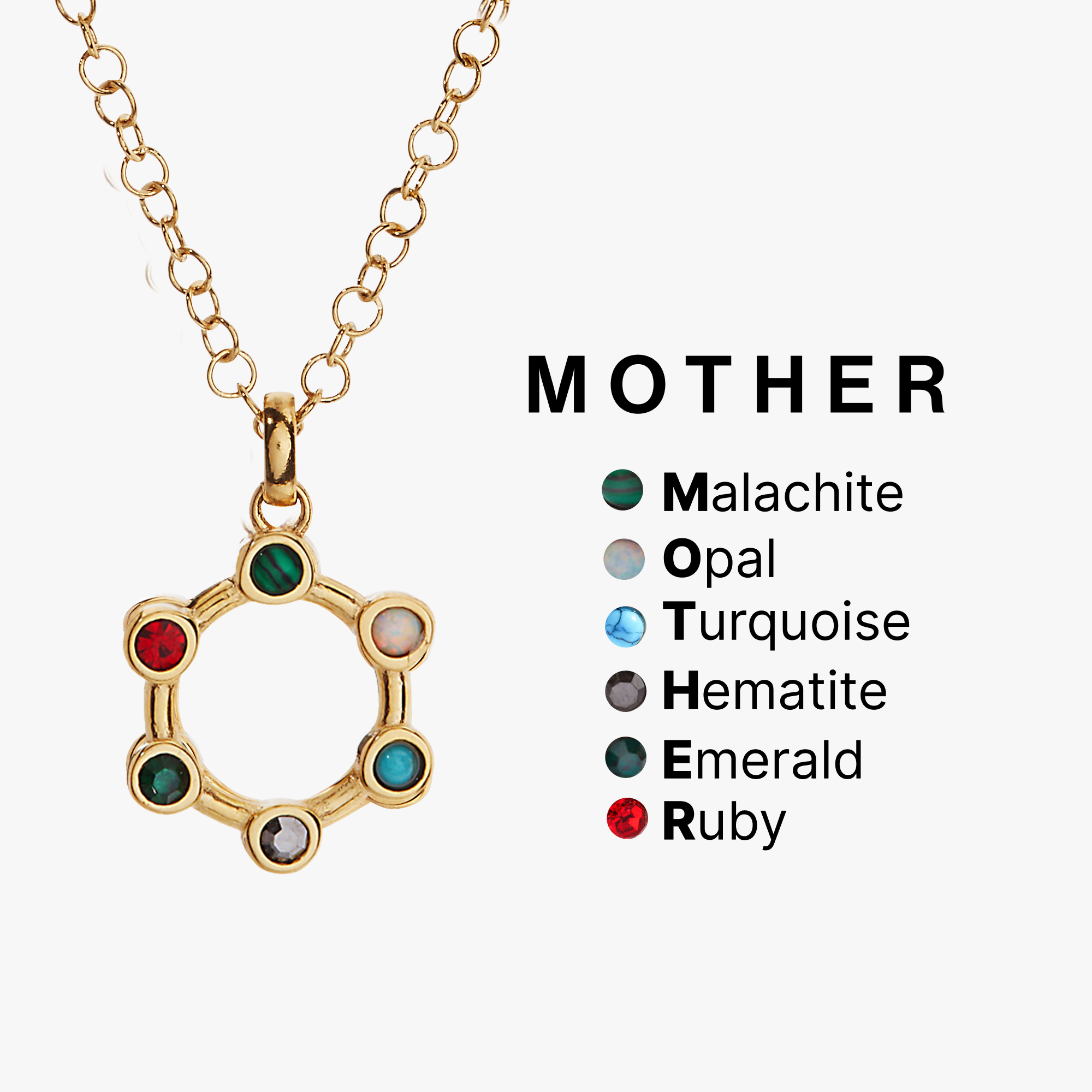 Mother Hidden Message Acrostic Necklace - Aaria Tees Aaria Tees