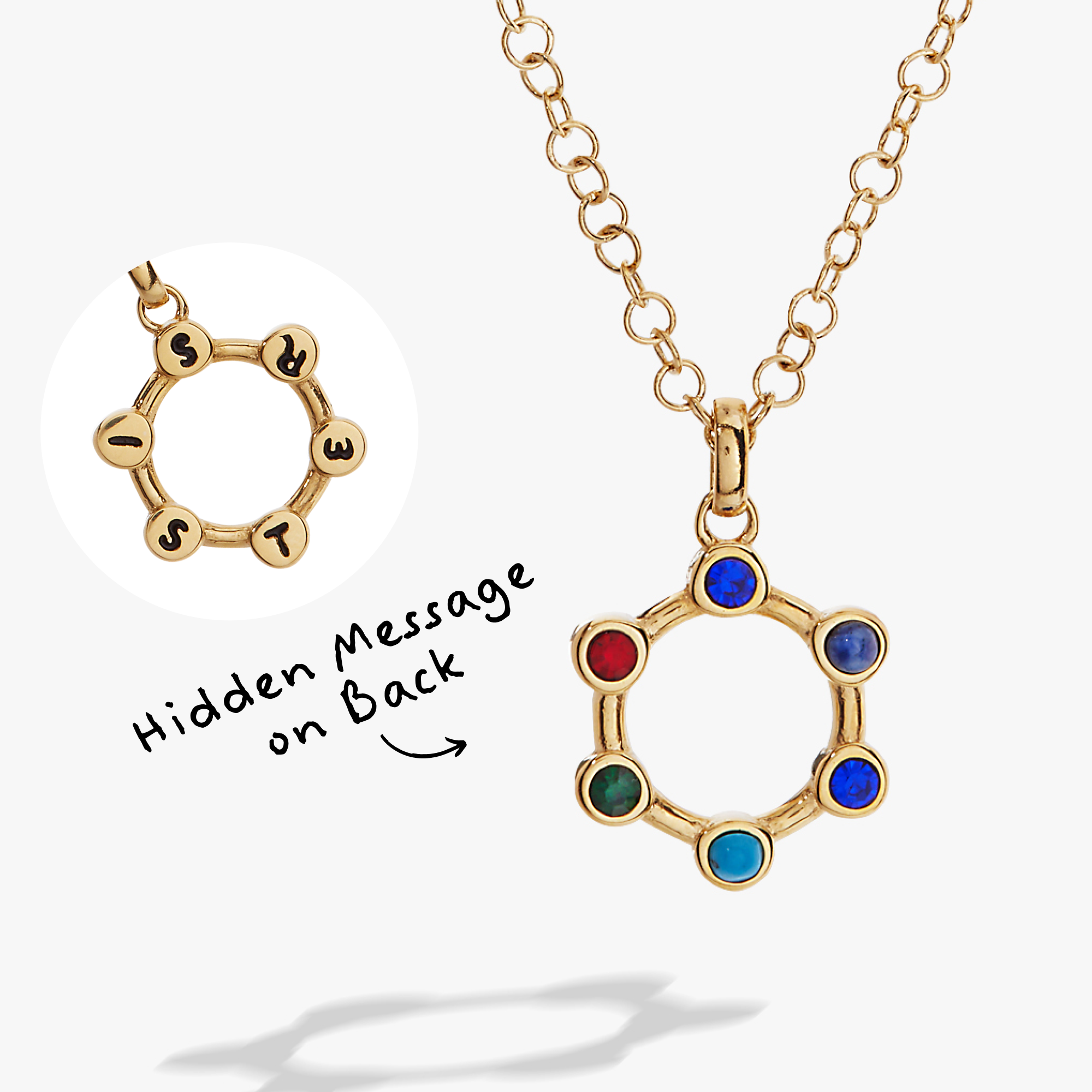 Sister Hidden Message Acrostic Necklace - Aaria Tees Aaria Tees