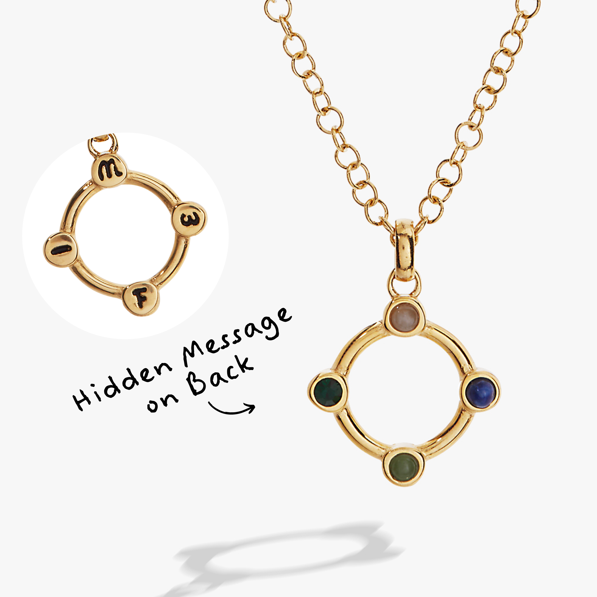 Wife Hidden Message Acrostic Necklace - Aaria Tees Aaria Tees