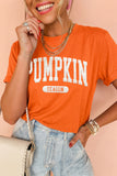 Orange PUMPKIN SEASON Letter Print Relaxed T Shirt - Aaria Tees Aaria Tees