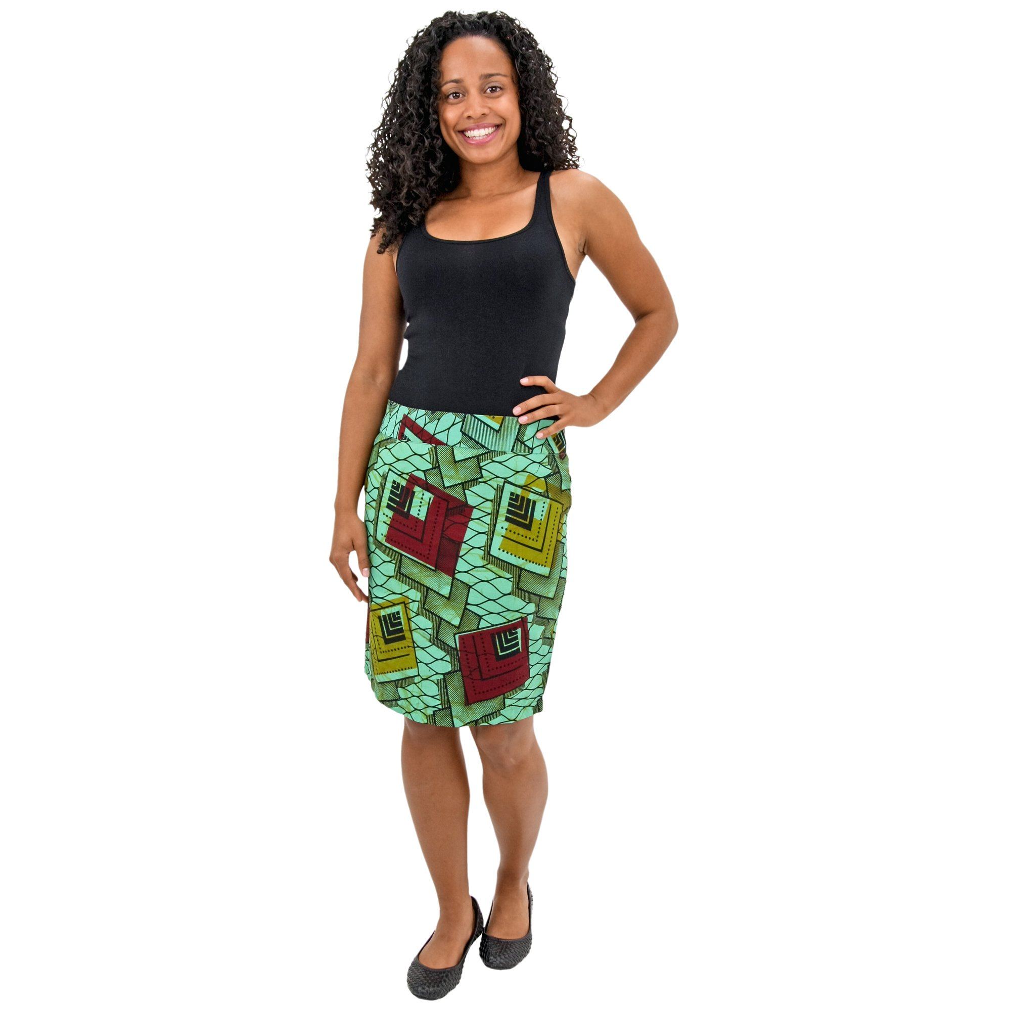 African Kitenge Pencil Skirt - Aaria Tees Aaria Tees