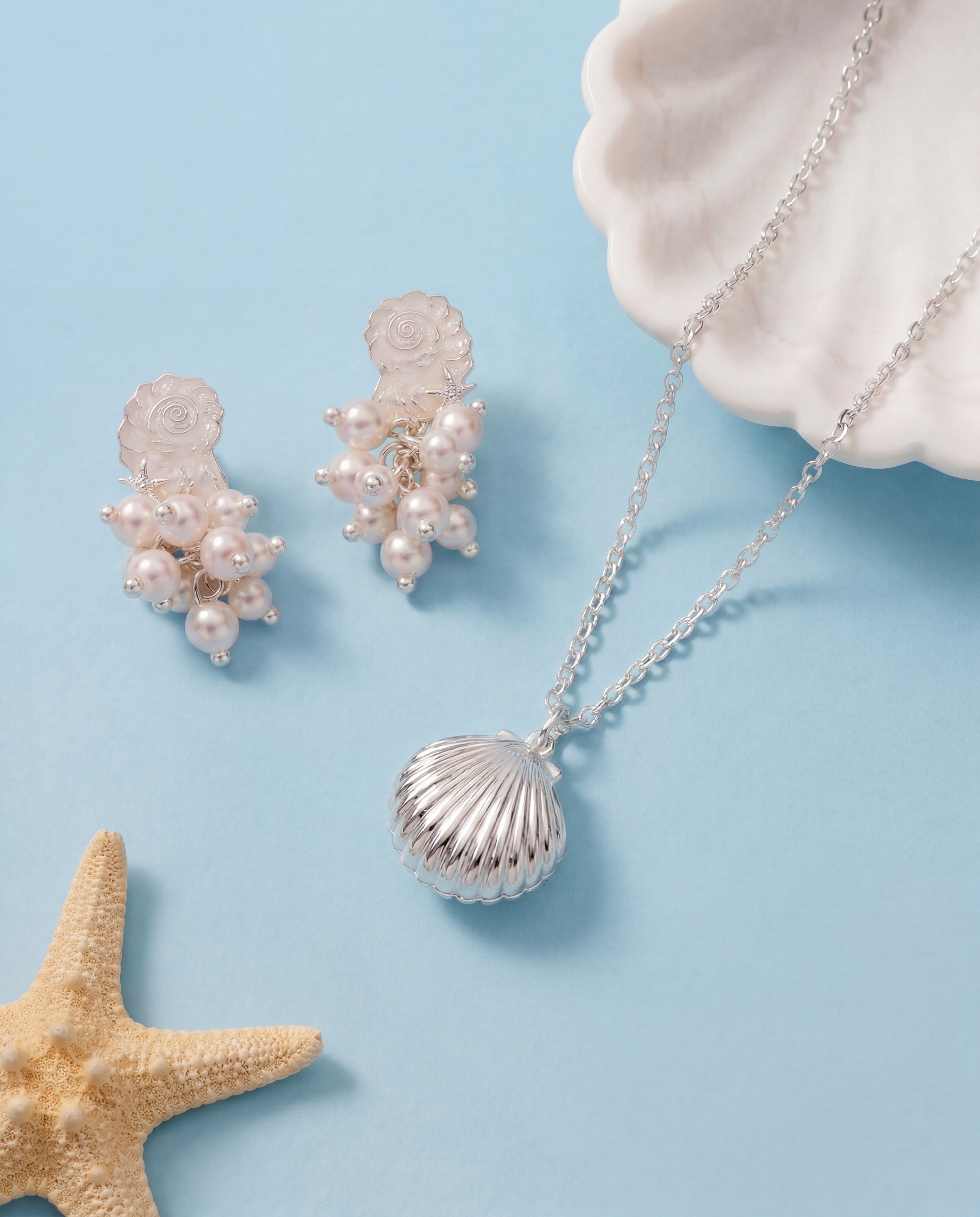 Salt + Sea 'Seashells Are Love Letters In The Sand' Seashell Locket Pendant - Aaria Tees Aaria Tees