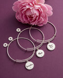 Grandma 'Wise And Warm, Her Love Feels Like Home' Charm Bangle - Aaria Tees Aaria Tees