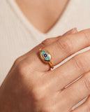 Healing Stone Evil Eye Ring - Aaria Tees Aaria Tees