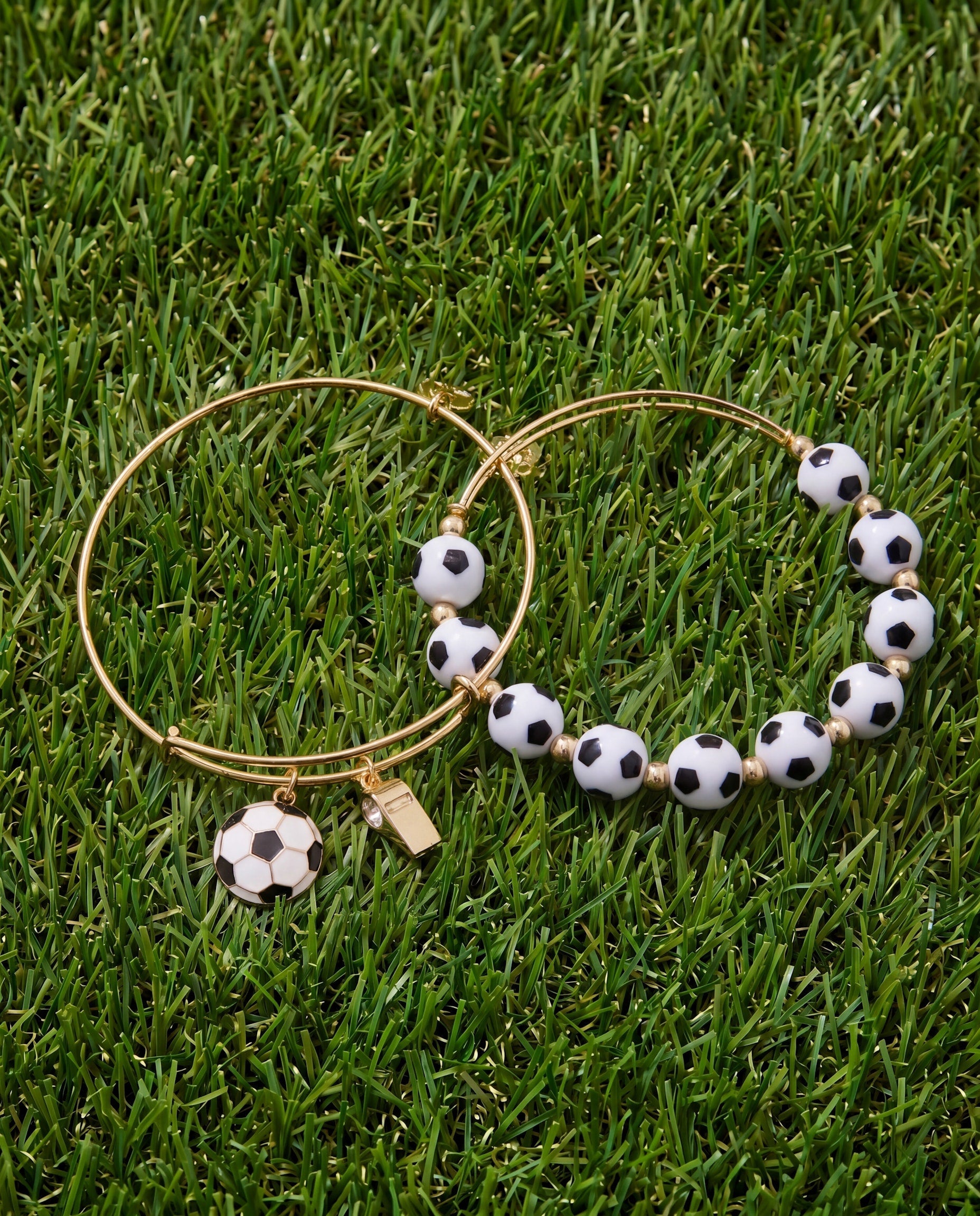 Soccer Oversized Beaded Bangle - Aaria Tees Aaria Tees