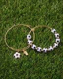 Soccer Oversized Beaded Bangle - Aaria Tees Aaria Tees