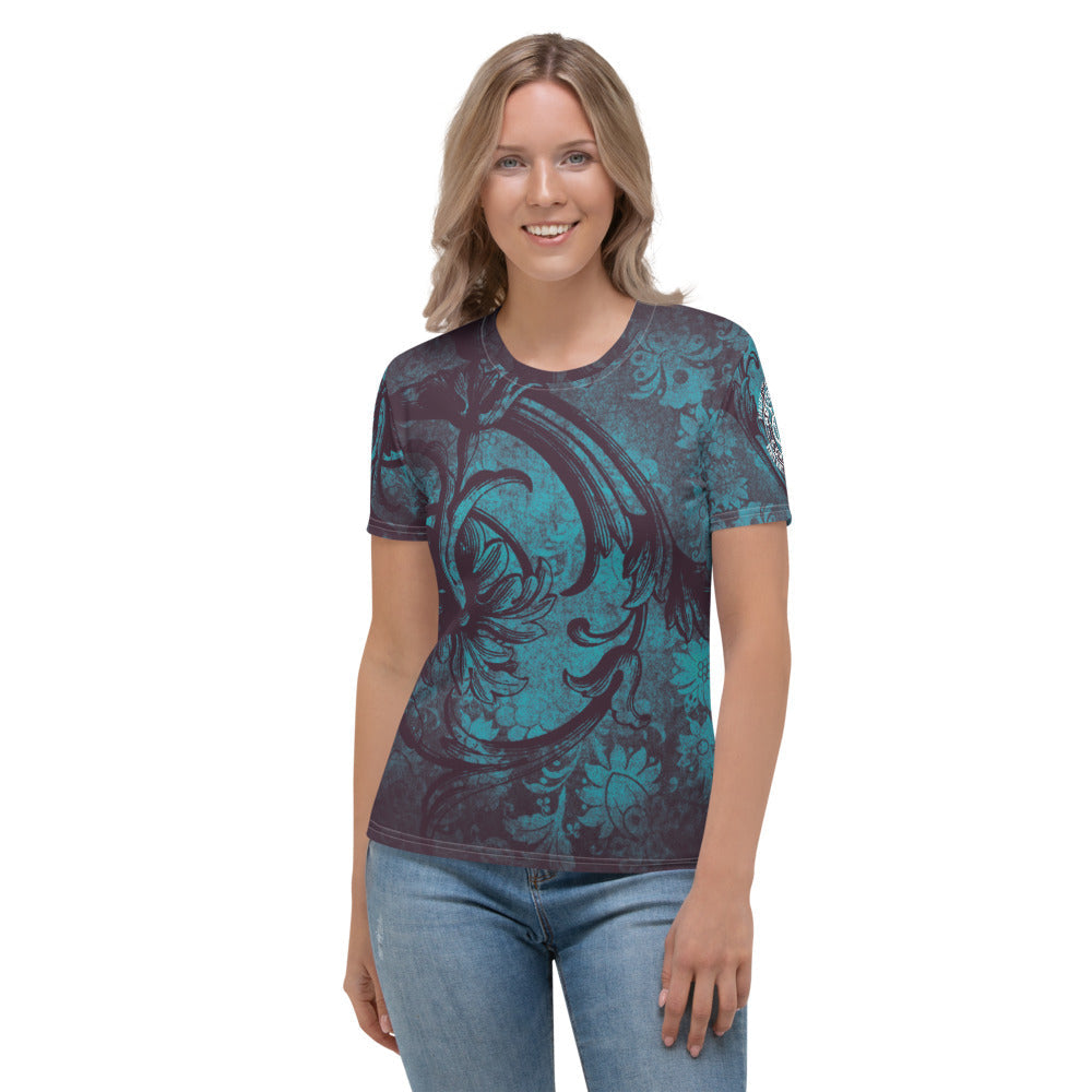 Skull & Cross Bones - Women's Skull T-shirt - Aaria Tees Aaria Tees