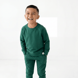 Alpine Green Crew Neck Jogger Set Aaria Tees