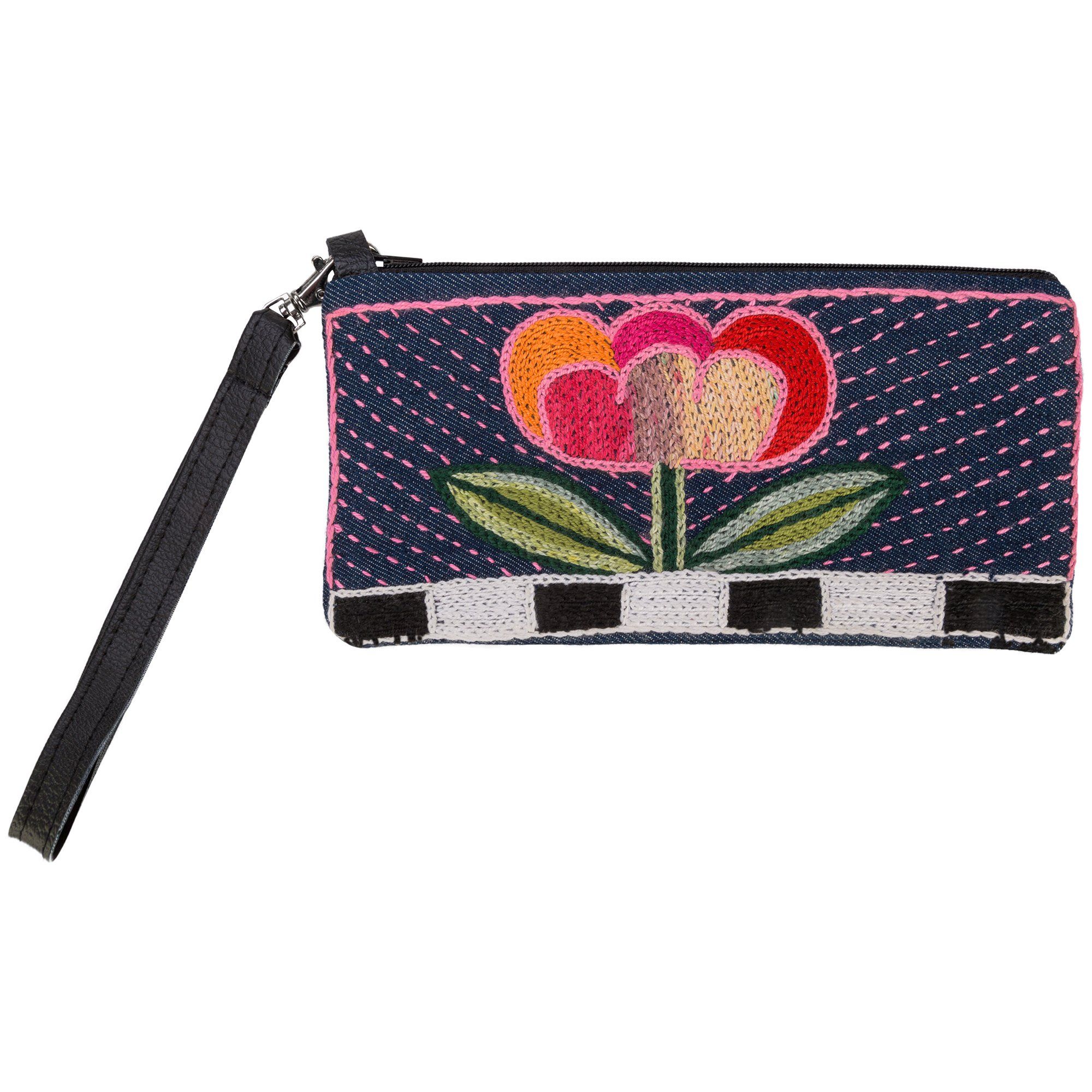Amarasti Embroidered Wristlet - Aaria Tees Aaria Tees