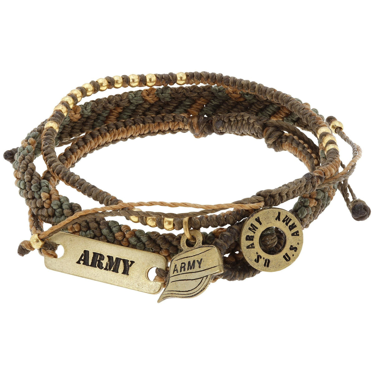 Military Hat Woven Bracelet Trio - Aaria Tees