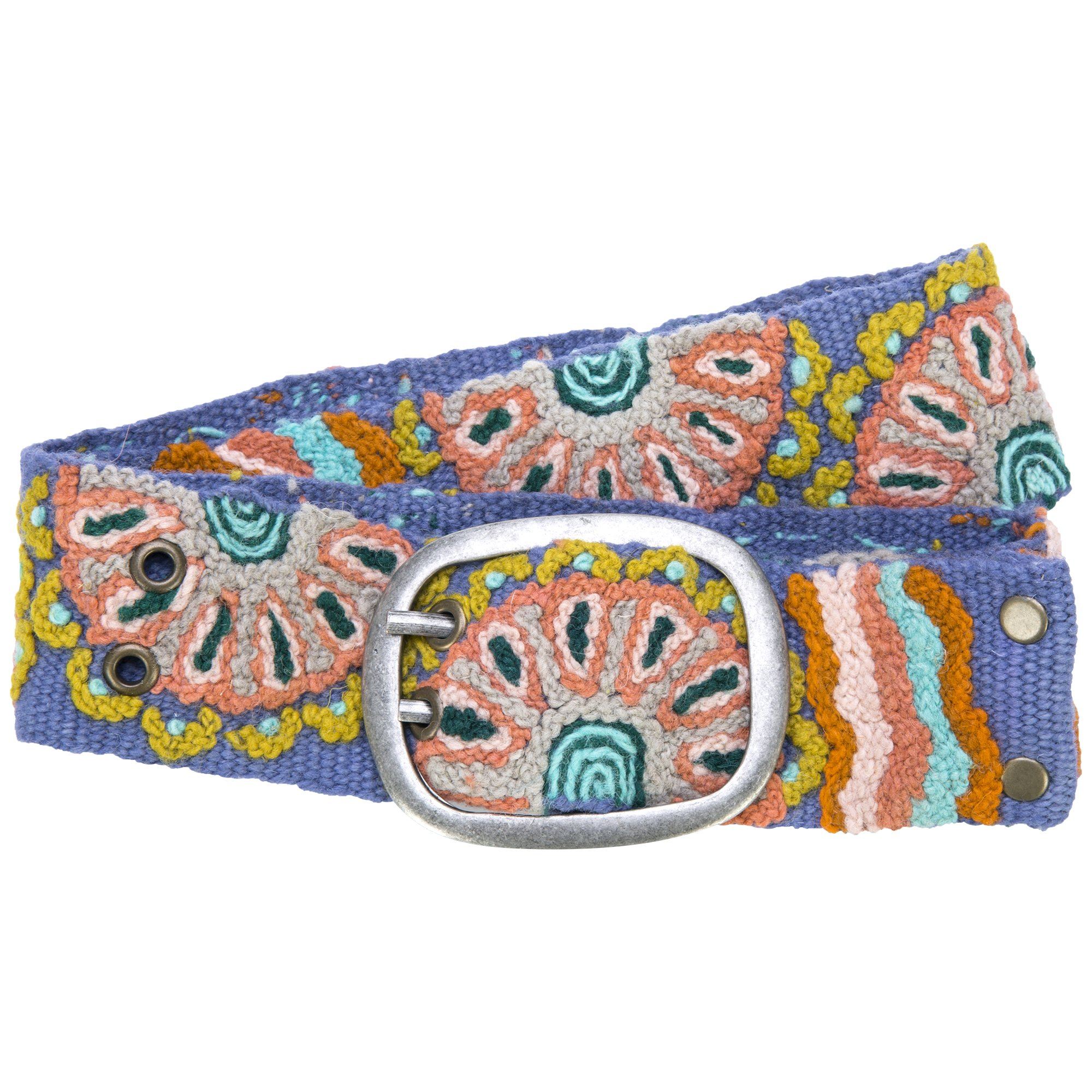 Andean Flower Embroidered Belt - Aaria Tees Aaria Tees
