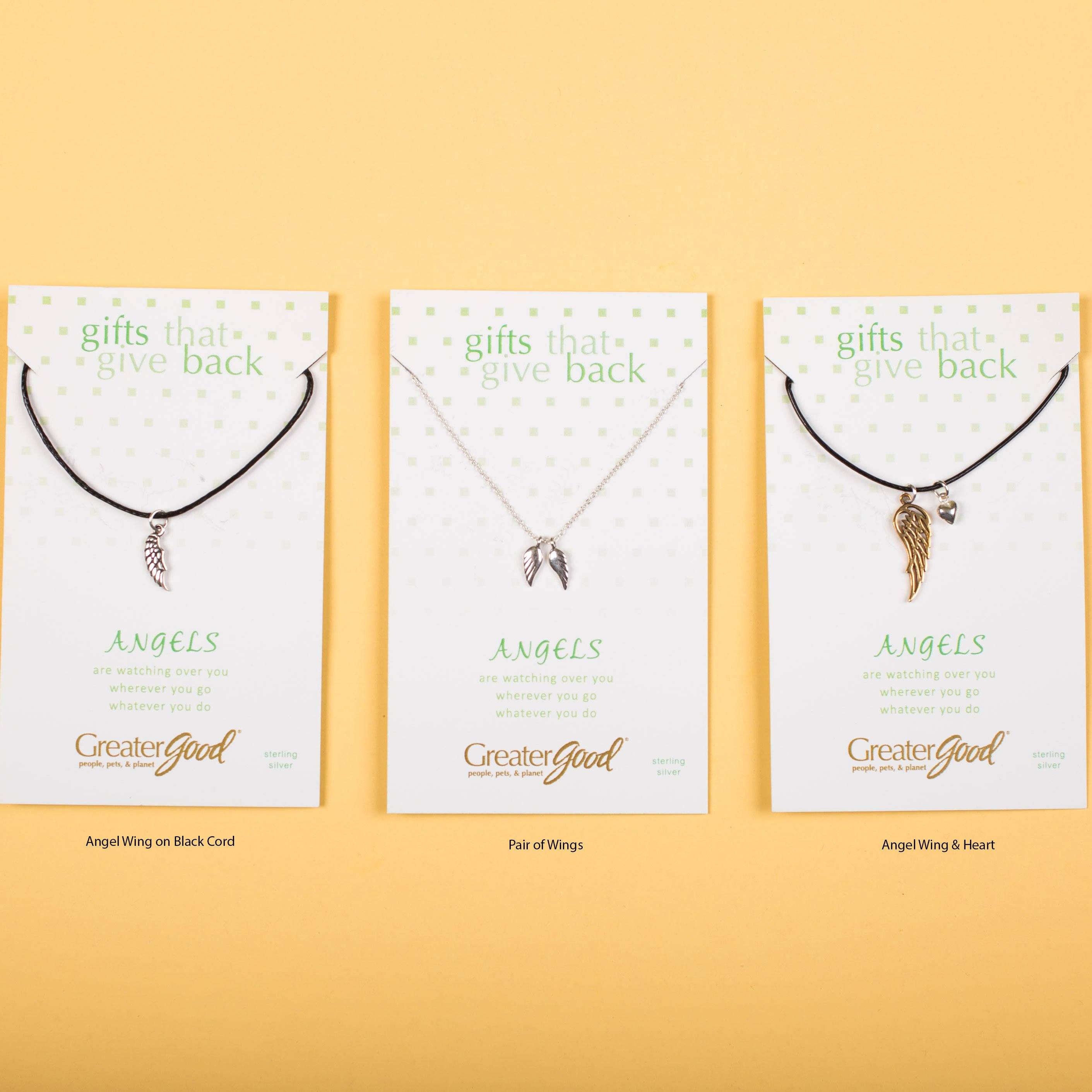 Angels By My Side Sterling Necklace - Aaria Tees Aaria Tees