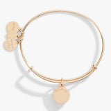 April Clear Crystal Birthstone Charm Bangle - Aaria Tees Aaria Tees