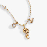 Aquarius Zodiac Charm Cluster Necklace - Aaria Tees Aaria Tees
