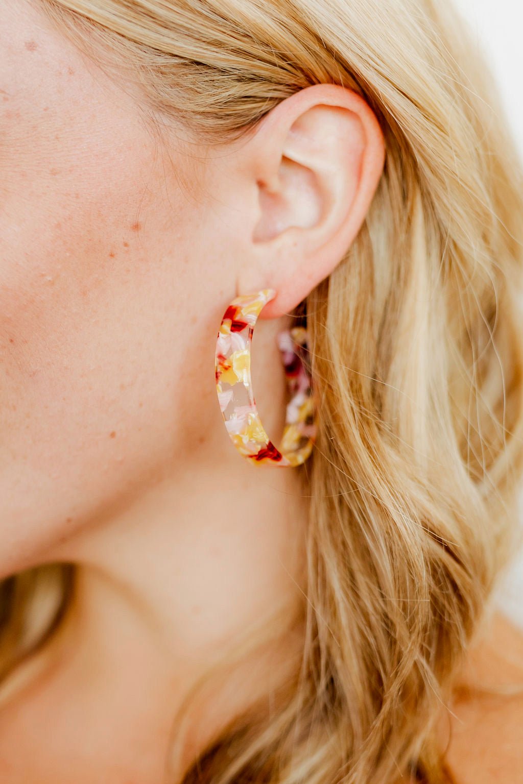 Ashley Medium Hoop Earrings - Autumn Bouquet - Aaria Tees Aaria Tees