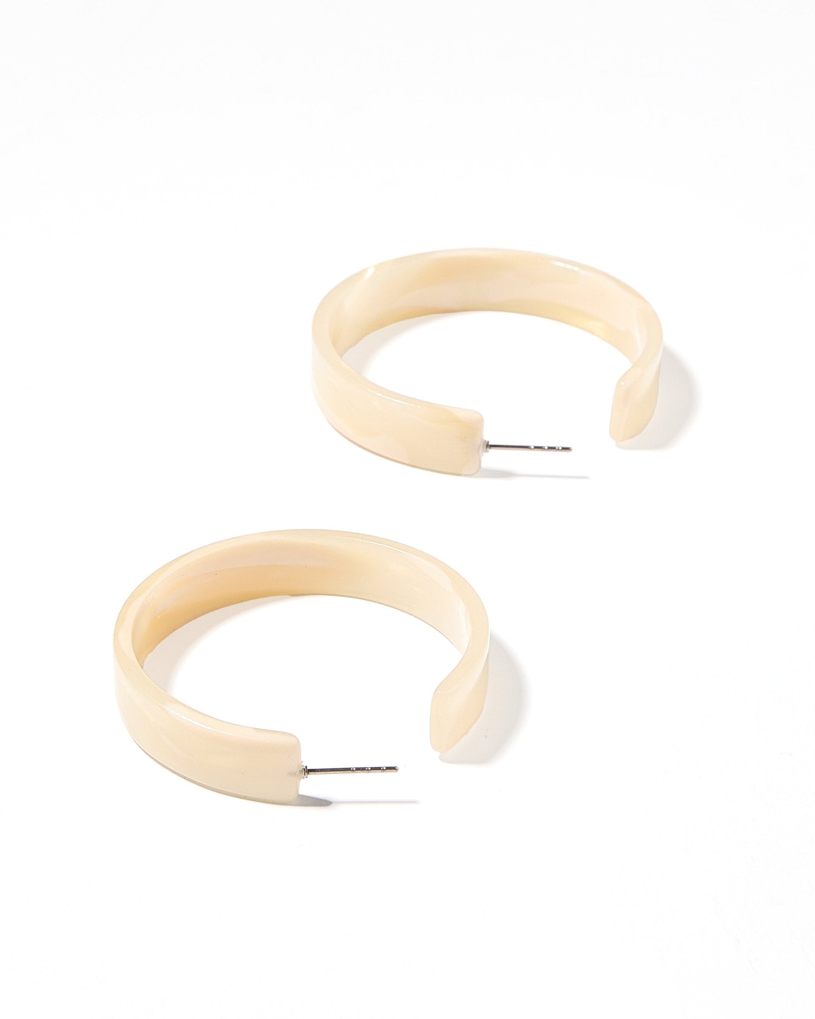 Ashley Medium Hoop Earrings  - Champagne Sparkle - Aaria Tees Aaria Tees
