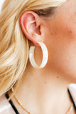 Ashley Medium Hoop Earrings  - Champagne Sparkle - Aaria Tees Aaria Tees