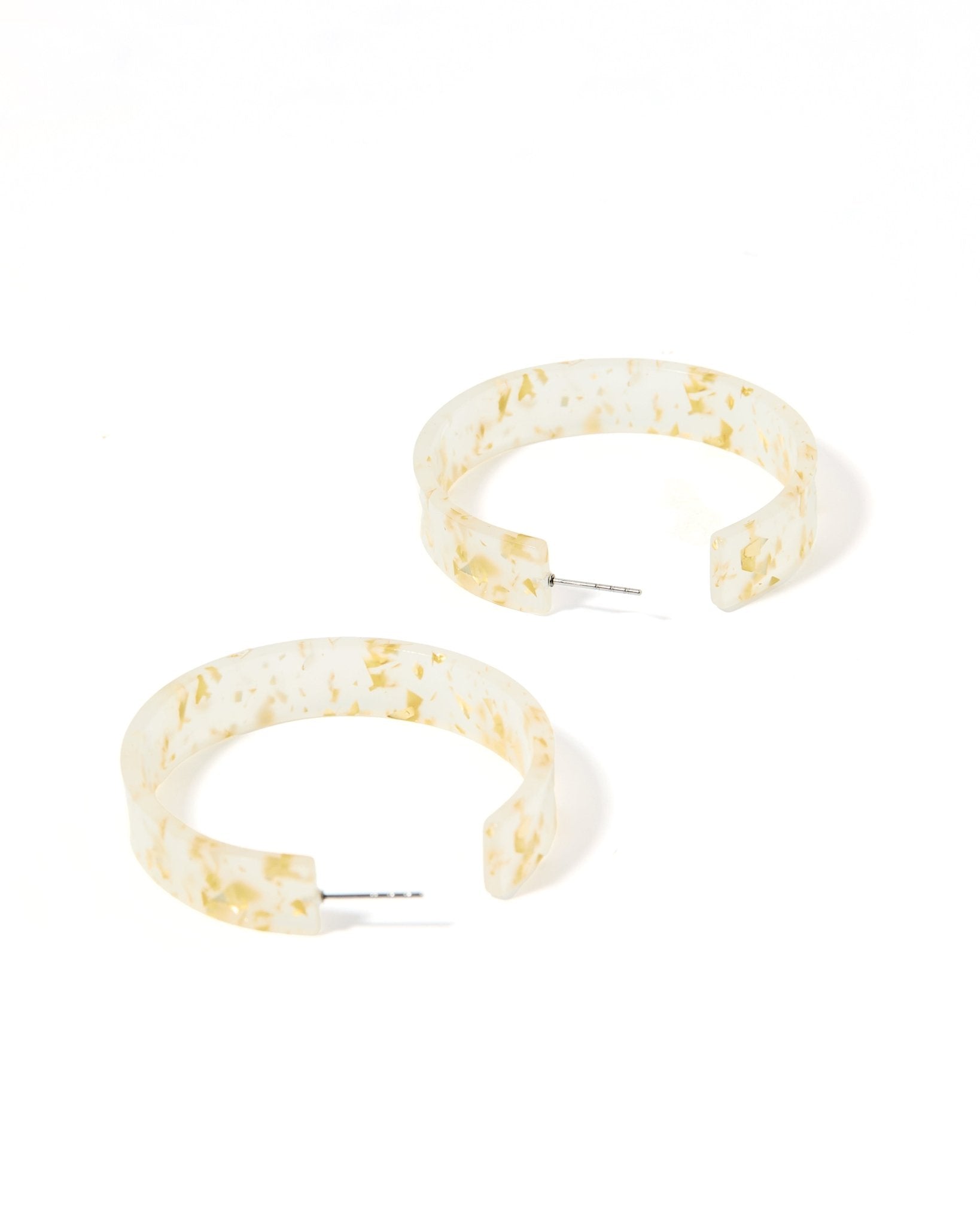 Ashley Medium Hoop Earrings - Gold Confetti - Aaria Tees Aaria Tees