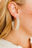 Ashley Medium Hoop Earrings - Gold Confetti - Aaria Tees Aaria Tees