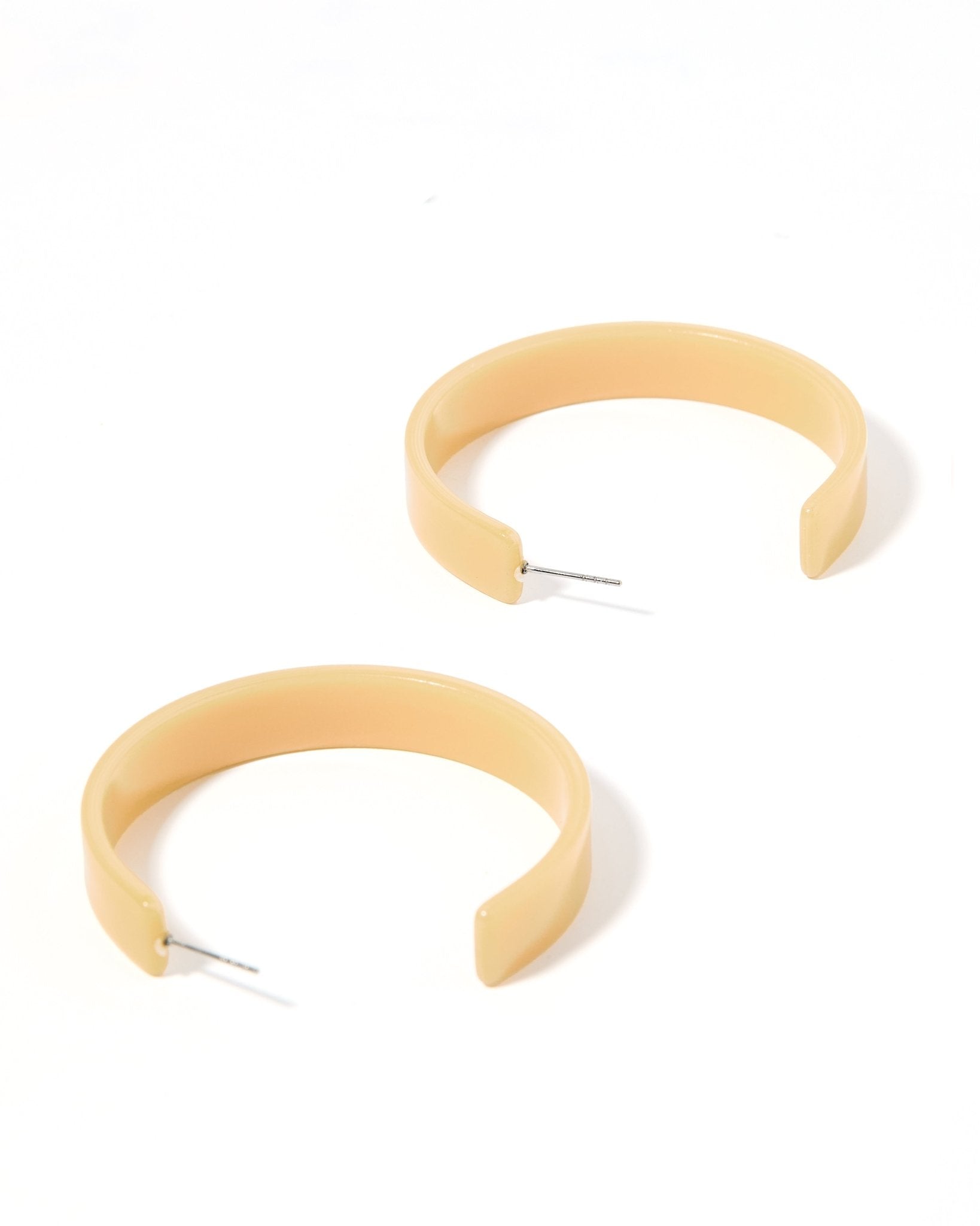 Ashley Medium Hoop Earrings - Latte - Aaria Tees Aaria Tees