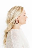 Ashley Medium Hoop Earrings - Maroon - Aaria Tees Aaria Tees