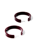 Ashley Medium Hoop Earrings - Maroon - Aaria Tees Aaria Tees