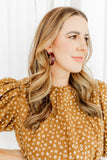 Ashley Medium Hoop Earrings - Maroon - Aaria Tees Aaria Tees