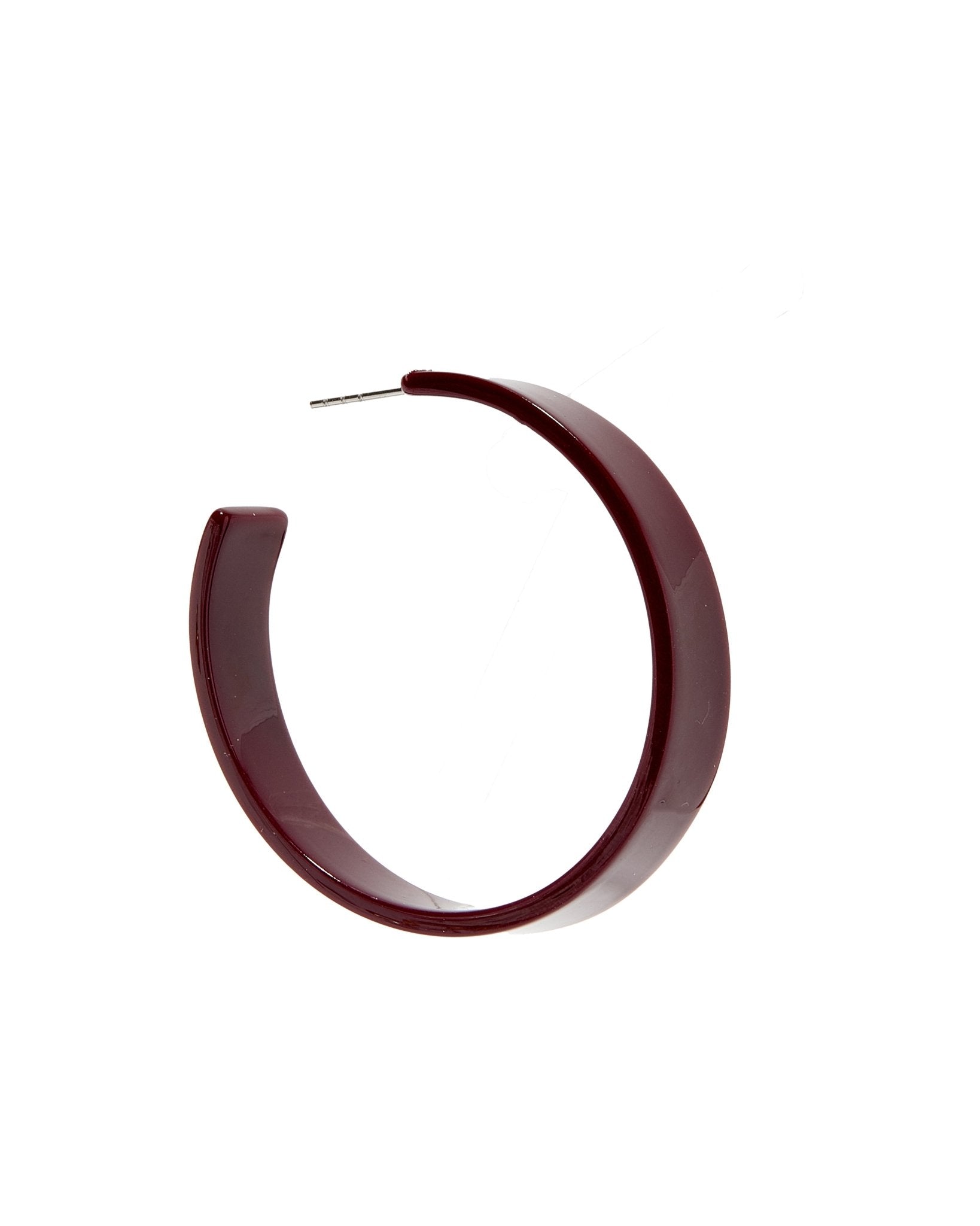Ashley Medium Hoop Earrings - Maroon - Aaria Tees Aaria Tees
