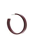 Ashley Medium Hoop Earrings - Maroon - Aaria Tees Aaria Tees