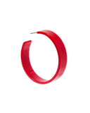 Ashley Medium Hoop Earrings - True Red - Aaria Tees Aaria Tees