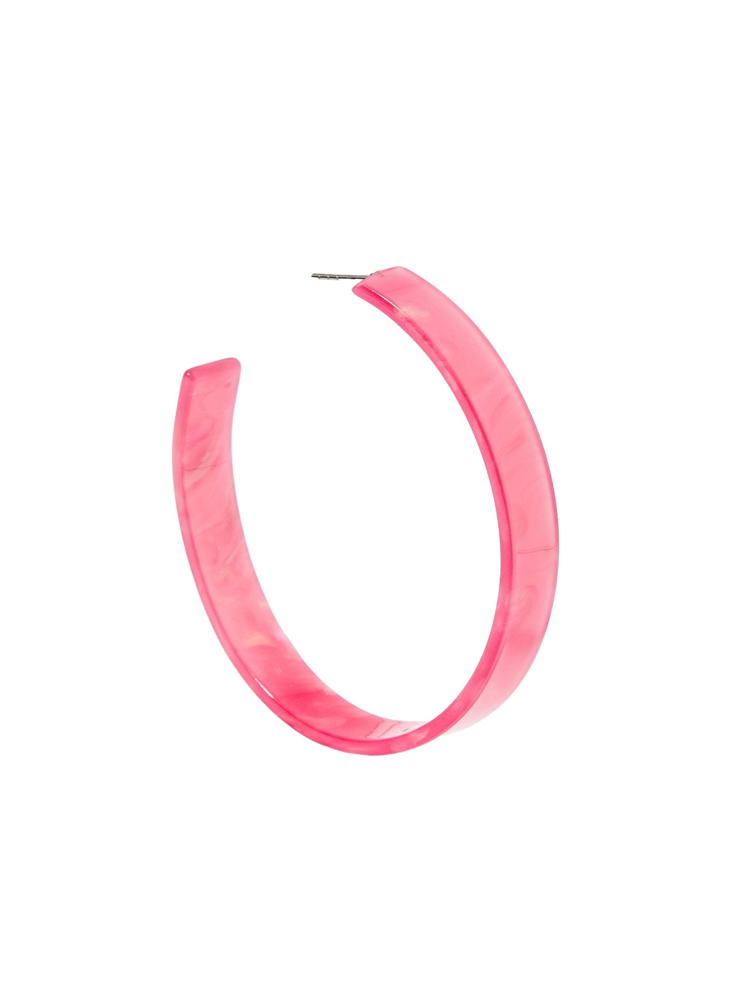 Ashley Mega Hoop Earrings - Azalea Pink - Aaria Tees Aaria Tees
