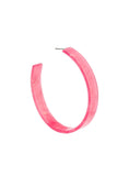 Ashley Mega Hoop Earrings - Azalea Pink - Aaria Tees Aaria Tees