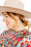 Ashley Mega Hoop Earrings - Citrine - Aaria Tees Aaria Tees