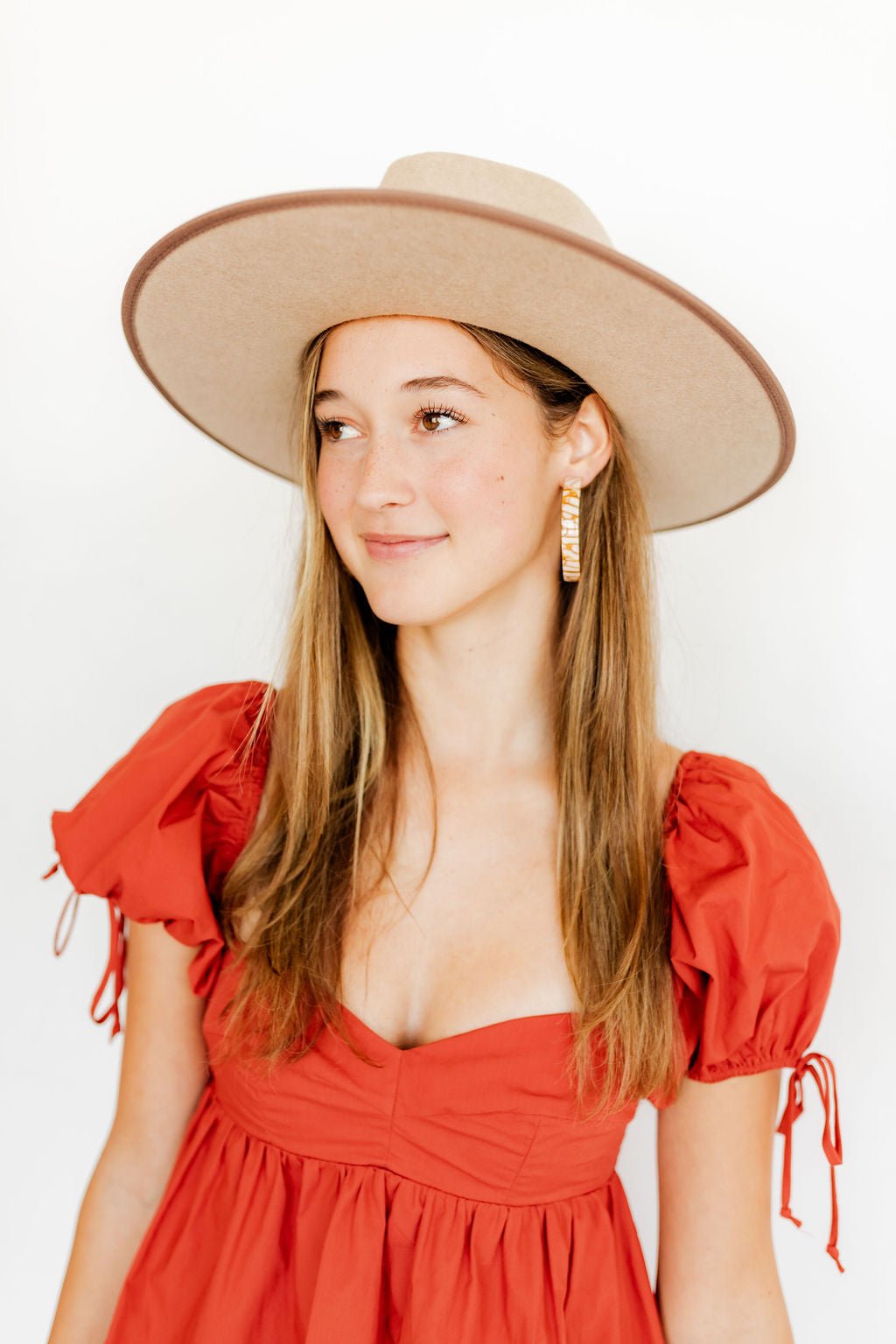 Ashley Mega Hoop Earrings - Desert Sand - Aaria Tees Aaria Tees