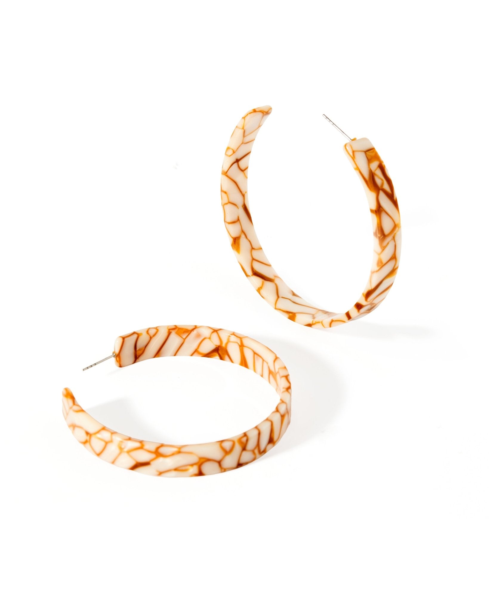 Ashley Mega Hoop Earrings - Desert Sand - Aaria Tees Aaria Tees