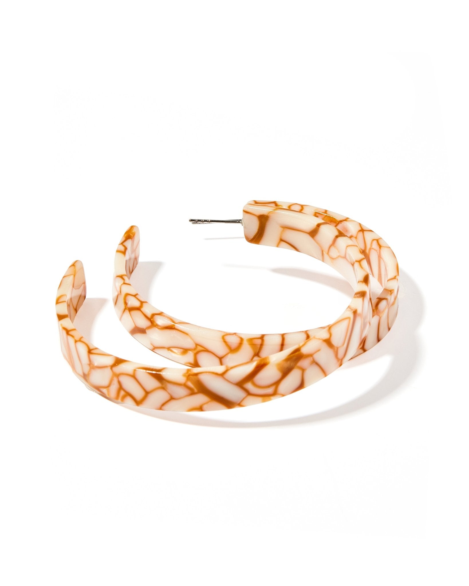 Ashley Mega Hoop Earrings - Desert Sand - Aaria Tees Aaria Tees