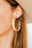 Ashley Mega Hoop Earrings - Desert Sand - Aaria Tees Aaria Tees