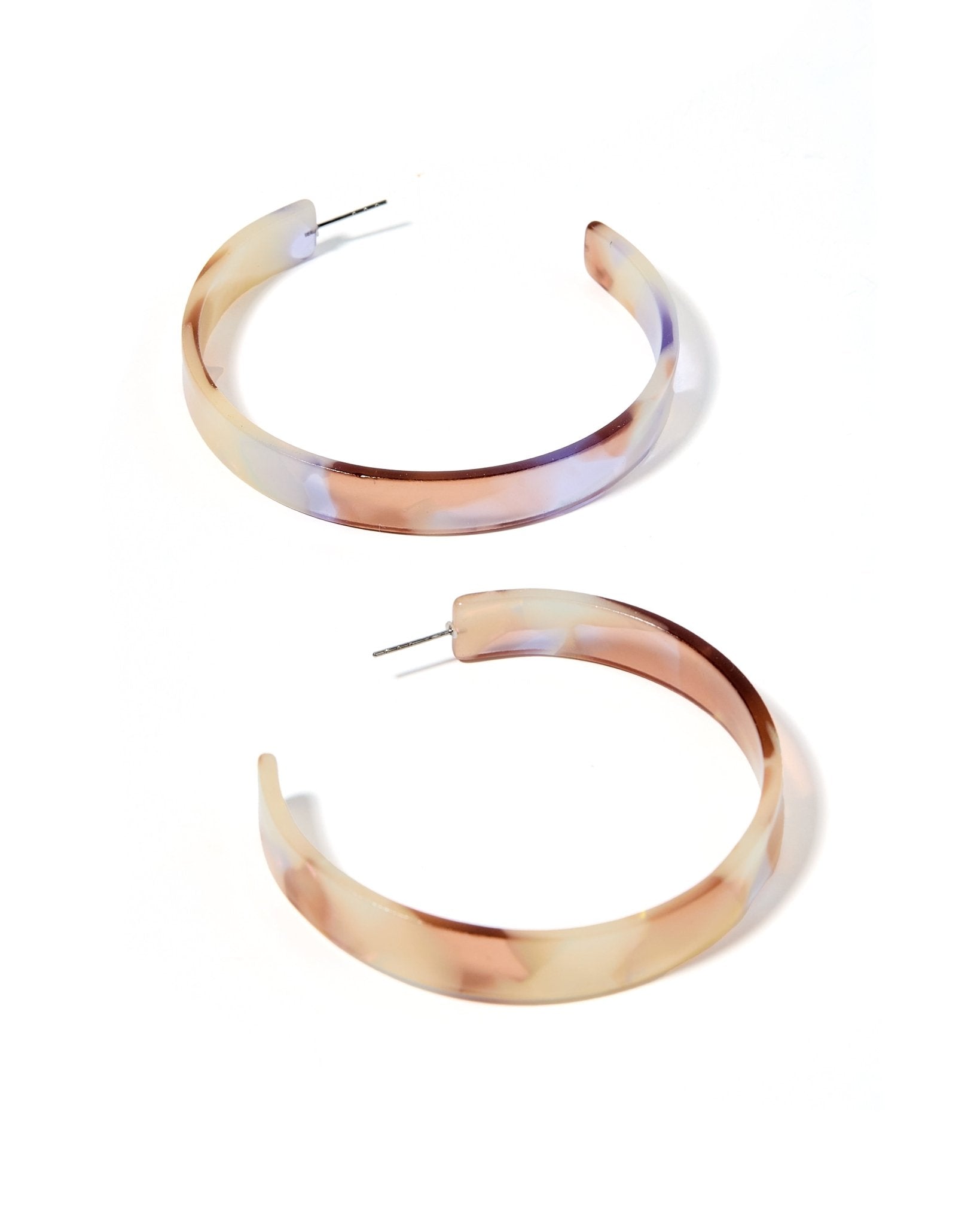Ashley Mega Hoop Earrings - Lavender Honey - Aaria Tees Aaria Tees