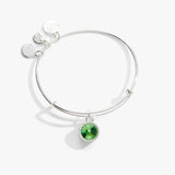 August Birthstone Charm Bangle, Peridot - Aaria Tees Aaria Tees