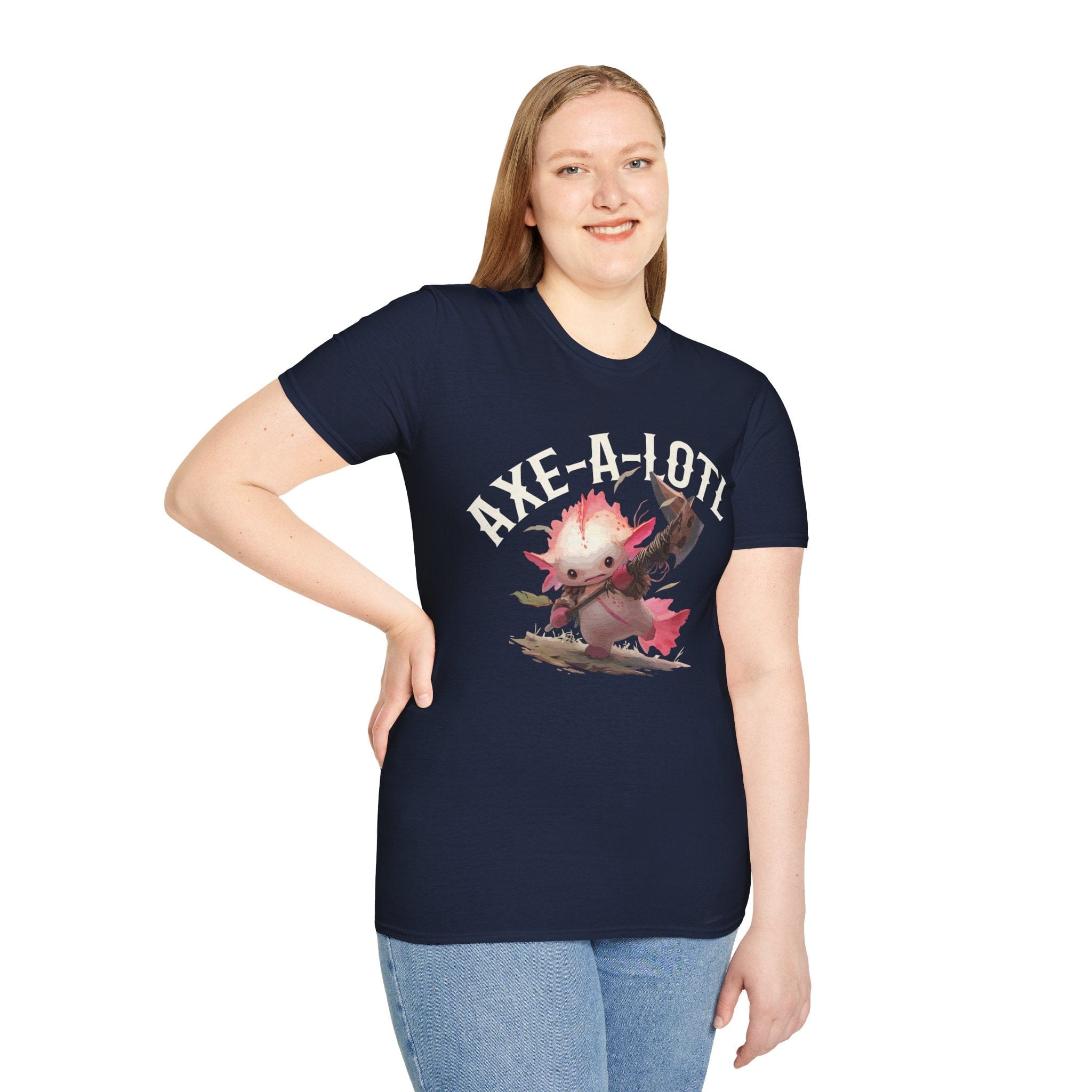 Axe-A-Lotl Funny Axolotl DnD T-Shirt - Aaria Tees Aaria Tees